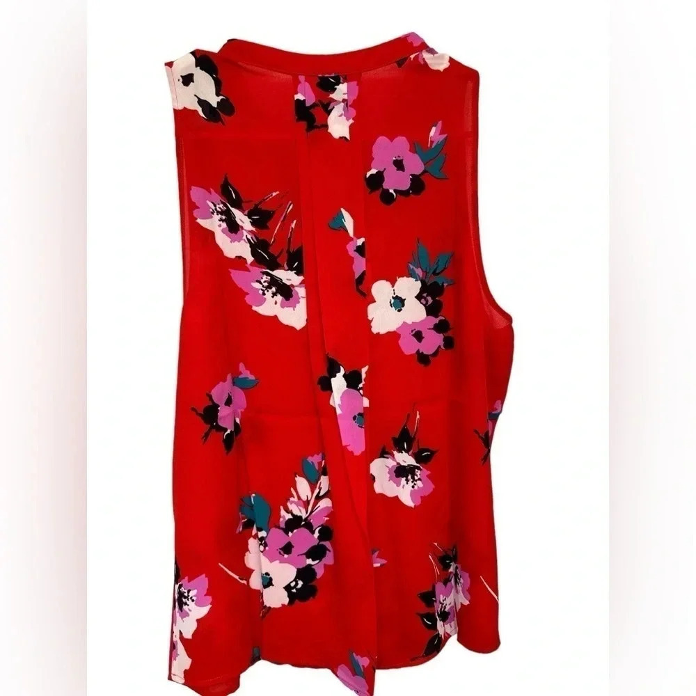 41 Hawthorn Red Floral Sleeveless Summer Top NWT - Picture 2 of 8
